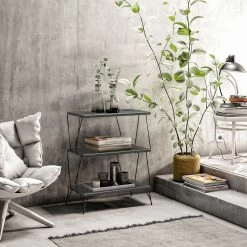 Table D'appoint | 18mm Mélaminé | 48x75x31cm | Anthracite