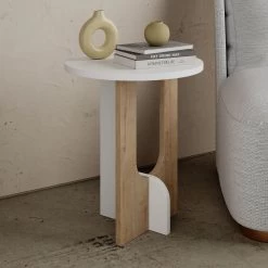 Woody Fashion Side Table | 18mm Melamine Coated | White Oak -Meubles Tables Et Chaises Shop 855DTE2958 20 202 9aca
