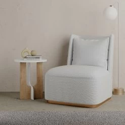 Woody Fashion Side Table | 18mm Melamine Coated | White Oak -Meubles Tables Et Chaises Shop 855DTE2958 20 203 62cf