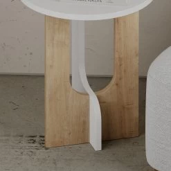 Woody Fashion Side Table | 18mm Melamine Coated | White Oak -Meubles Tables Et Chaises Shop 855DTE2958 20 204 1f26