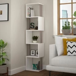 Woody Fashion Bookshelf | 100% Melamine Coated | White Light Mocha