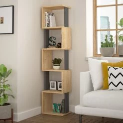 Woody Fashion Bookshelf | 100% Melamine Coated | Sonoma Oak Anthracite