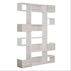 Woody Fashion Bookshelf | 18mm Melamine Coat | 120x171x20cm | Blanc -Meubles Tables Et Chaises Shop 855DTE3720 20 203 367d