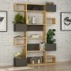 Woody Fashion Bookshelf | 100% Melamine | 18mm Thickness | 120cm X 171cm X 20cm | Oak Anthracite
