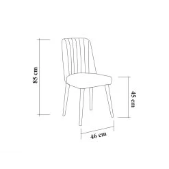 Chaise Vella | Tissu Velours | 100% Mélamine | Pin Atlantique -Meubles Tables Et Chaises Shop 869VEL5120 20 203 a0d0