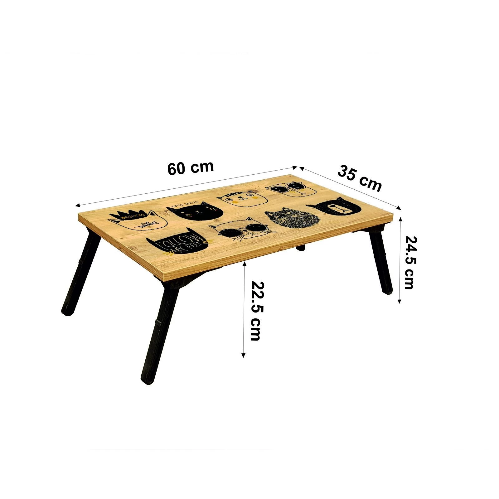 Vella Laptop Standing Desk" | 18mm Thick | 60x24cm | Atlantic Pine Black 5 Vella Laptop Standing Desk" | 18mm Thick | 60x24cm | Atlantic Pine Black – Image 5