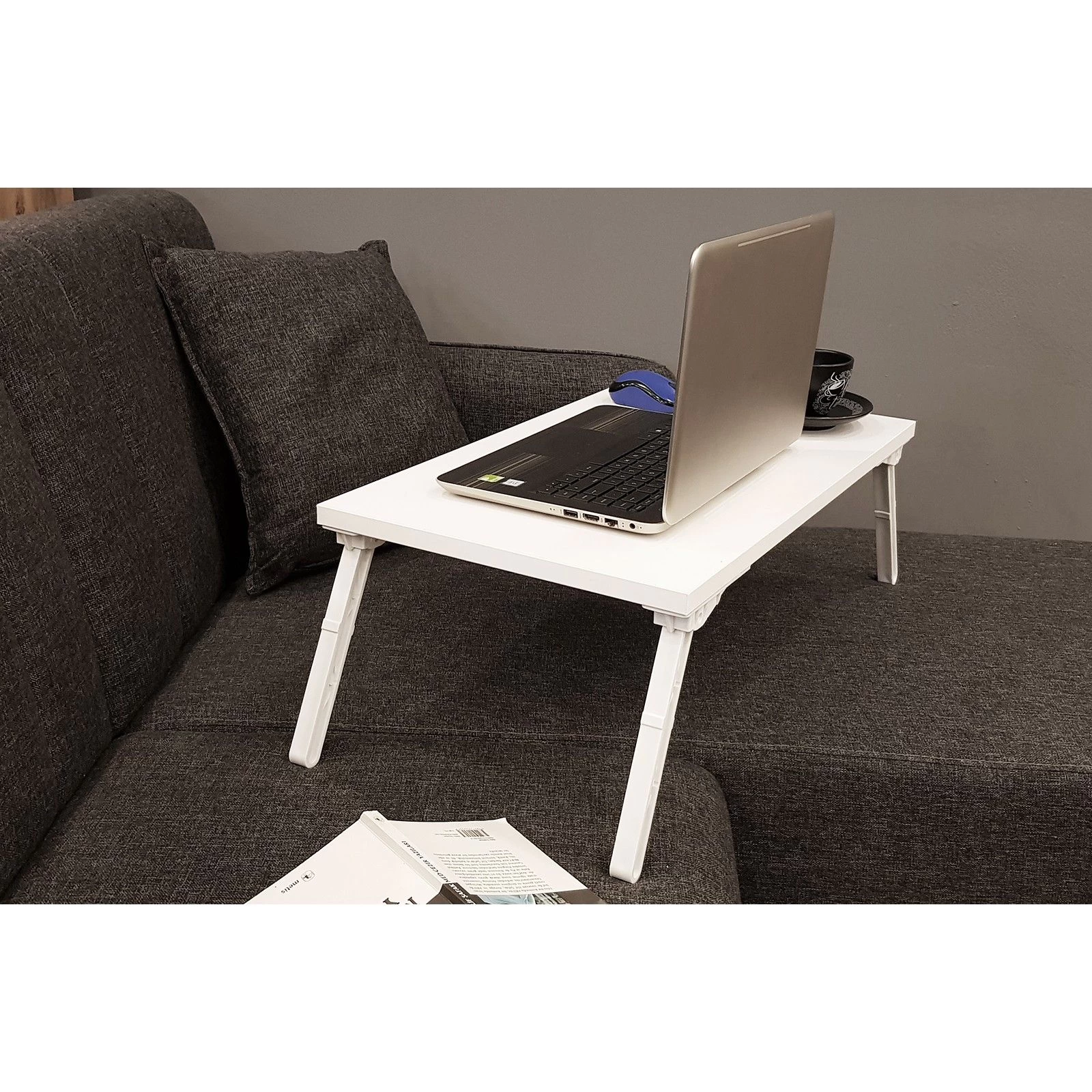 Vella Laptop Standing Desk | 18mm 100% Melamine Coated | 60x24cm | White 2 Vella Laptop Standing Desk | 18mm 100% Melamine Coated | 60x24cm | White – Image 2