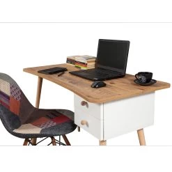 Bureau D'étude Créatif Pour La Maison | Panneau 100% Mélaminé | 2 Tiroirs Et étagères -Meubles Tables Et Chaises Shop 869VEL6602 20 203 b00b