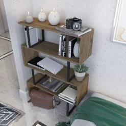 Hadley Oak Black Bookshelf" | 18mm Thick | Metal Frame | Width 91 5 Hadley Oak Black Bookshelf" | 18mm Thick | Metal Frame | Width 91 -Meubles Tables Et Chaises Shop 875ZNA3624 20 203 c2c6