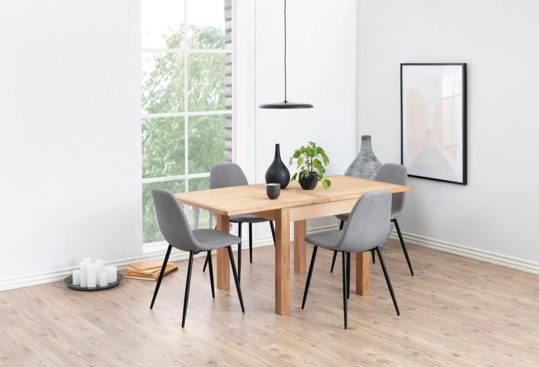 Chaise De Salle à Manger - Gris Clair/noir 4 Chaise De Salle à Manger - Gris Clair/noir – Image 4