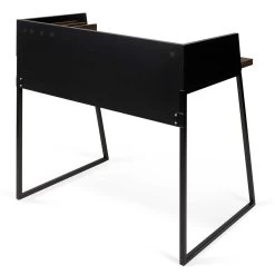 Bureau Volta 90cm - Noir/noyer -Meubles Tables Et Chaises Shop 9003.052927 Volga Pure Black Walnut 7 d8d6