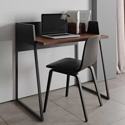 Bureau Volta 90cm - Noir/noyer