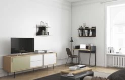 Bureau Volta 90cm - Noir/chêne -Meubles Tables Et Chaises Shop 9003.052965 Volga Pure Black Oak 12 f2f9