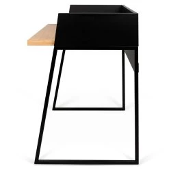 Bureau Volta 90cm - Noir/chêne -Meubles Tables Et Chaises Shop 9003.052965 Volga Pure Black Oak 3 70b6