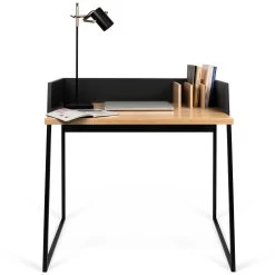 Bureau Volta 90cm - Noir/chêne -Meubles Tables Et Chaises Shop 9003.052965 Volga Pure Black Oak 6 3b58