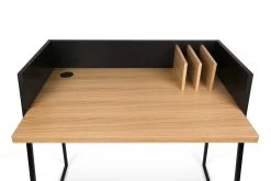 Bureau Volta 90cm - Noir/chêne -Meubles Tables Et Chaises Shop 9003.052965 Volga Pure Black Oak 8 e489