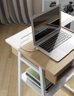 Bureau Debout Space 70cm - Chêne/blanc -Meubles Tables Et Chaises Shop 9003.053719 Space desk 13 65c4