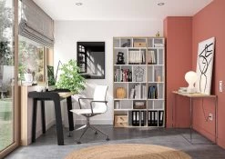Bureau Maja 105cm - Noir/chêne -Meubles Tables Et Chaises Shop 9003.054266 Maya Light Oak and Pure Black 8 88be
