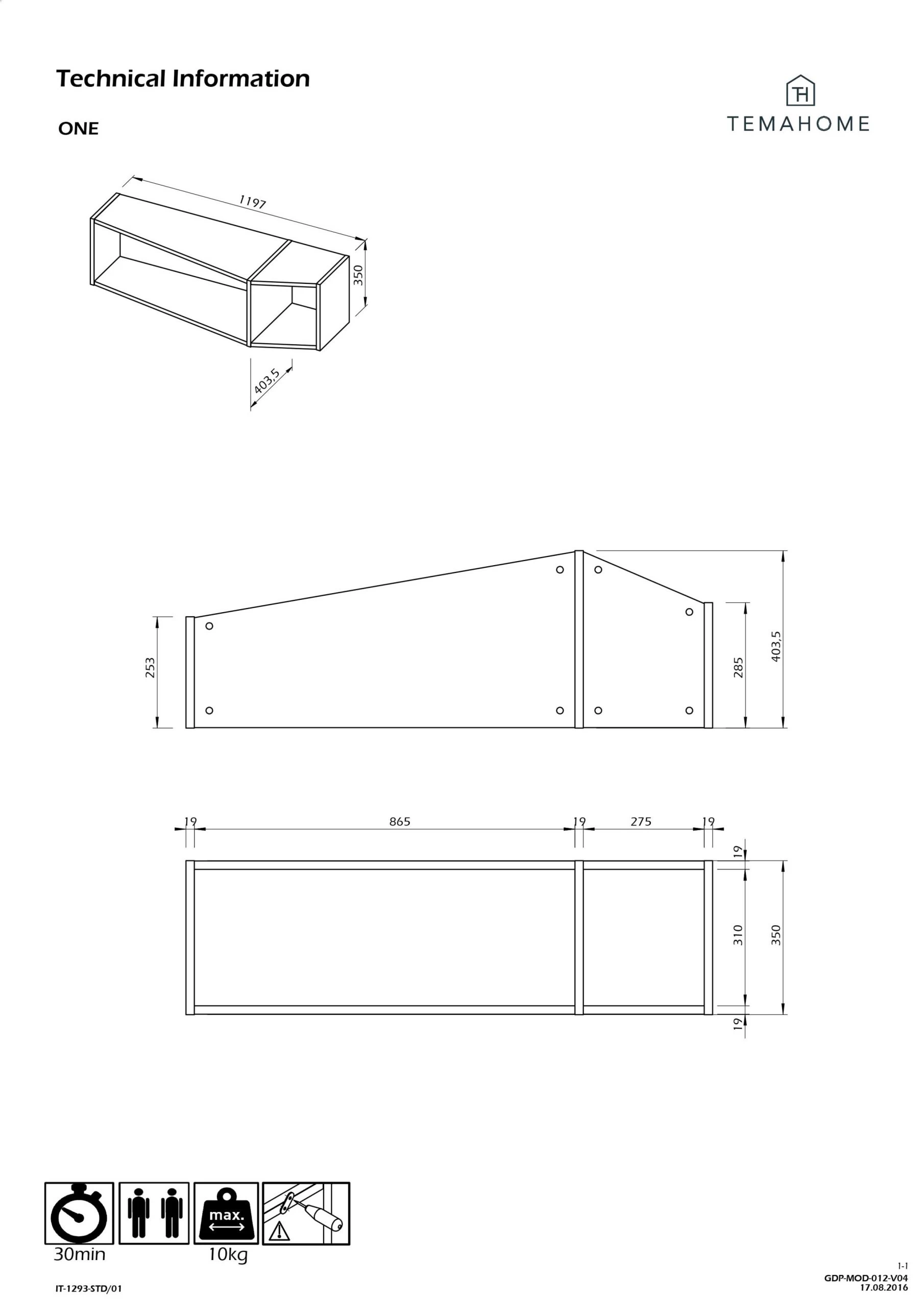 Bibliothèque One - Chêne/blanc 3 Bibliothèque One - Chêne/blanc – Image 3