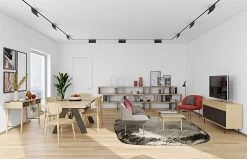 Bibliothèque One - Chêne/noir -Meubles Tables Et Chaises Shop 9003.314858 One Shelving Unit Oak and Pure Black 9 4bc1