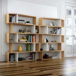 Bibliothèque One - Chêne/blanc 10 Bibliothèque One - Chêne/blanc -Meubles Tables Et Chaises Shop 9003.314896 One Shelving Unit Oak Pure White 3 540f