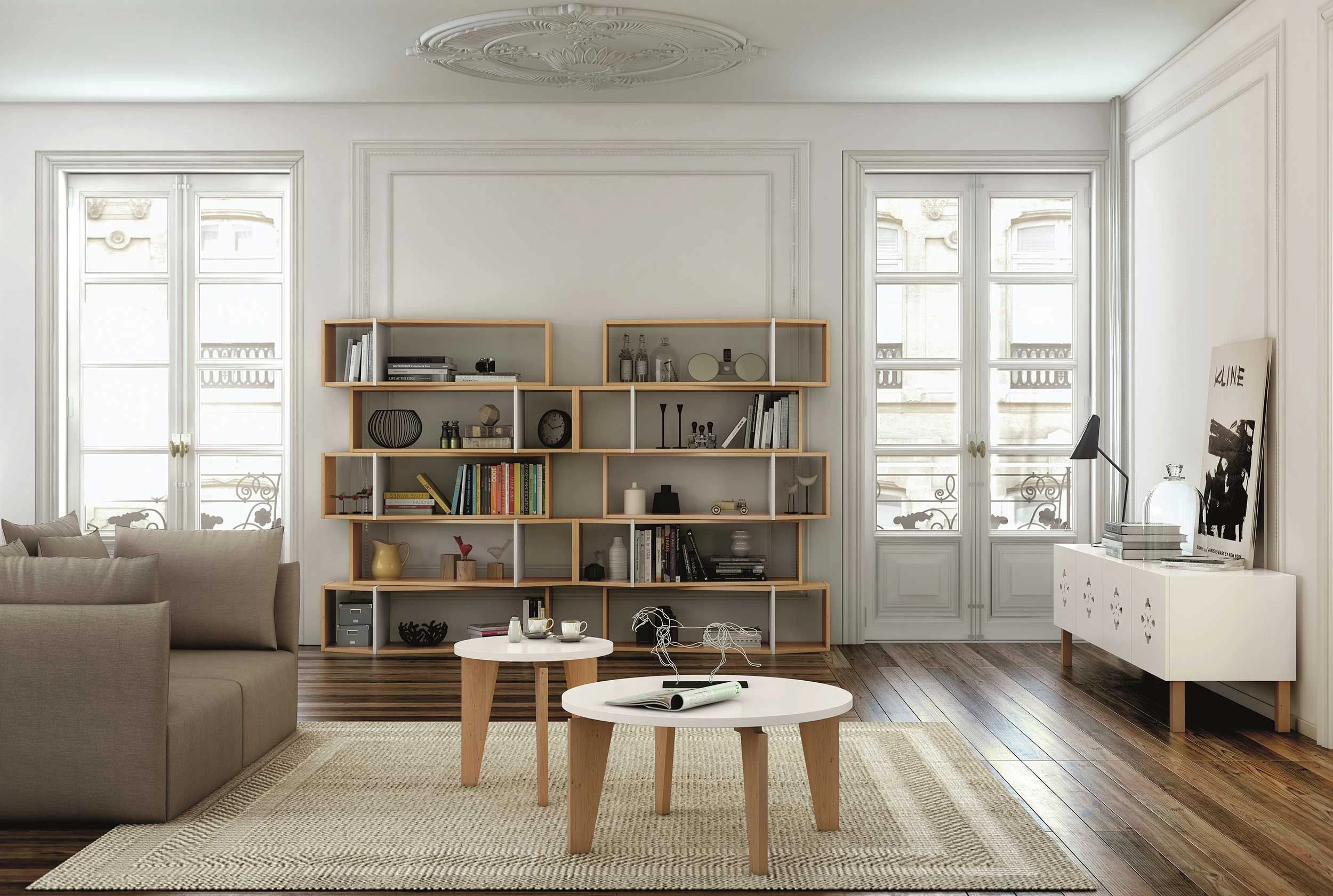 Bibliothèque One - Chêne/blanc 2 Bibliothèque One - Chêne/blanc – Image 2