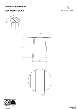 Table D'appoint Ply Ø50cm - Noyer 11 Table D'appoint Ply Ø50cm - Noyer -Meubles Tables Et Chaises Shop 9003.629136 Ply 50 Side Table Walnut and Black Steel 9 93f9