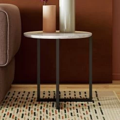 Table D'appoint Sonata - Chêne/marbre Blanc