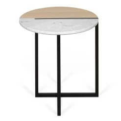 Table D'appoint Sonata - Chêne/marbre Blanc -Meubles Tables Et Chaises Shop 9003.629204 Sonata 50 Light Oak and White Marble 3 91ba