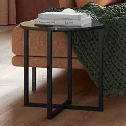 Table D'appoint Sonata - Noyer/marbre Noir