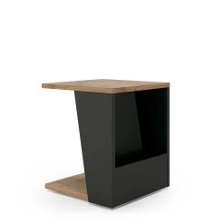 Table D'appoint Albi 40x40cm - Noyer/noir -Meubles Tables Et Chaises Shop 9003.629907 Albi Side Table Walnut and Pure Black 1 6288