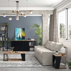 Table D'appoint Albi 40x40cm - Noyer/noir -Meubles Tables Et Chaises Shop 9003.629907 Albi Side Table Walnut and Pure Black 3 8fd5