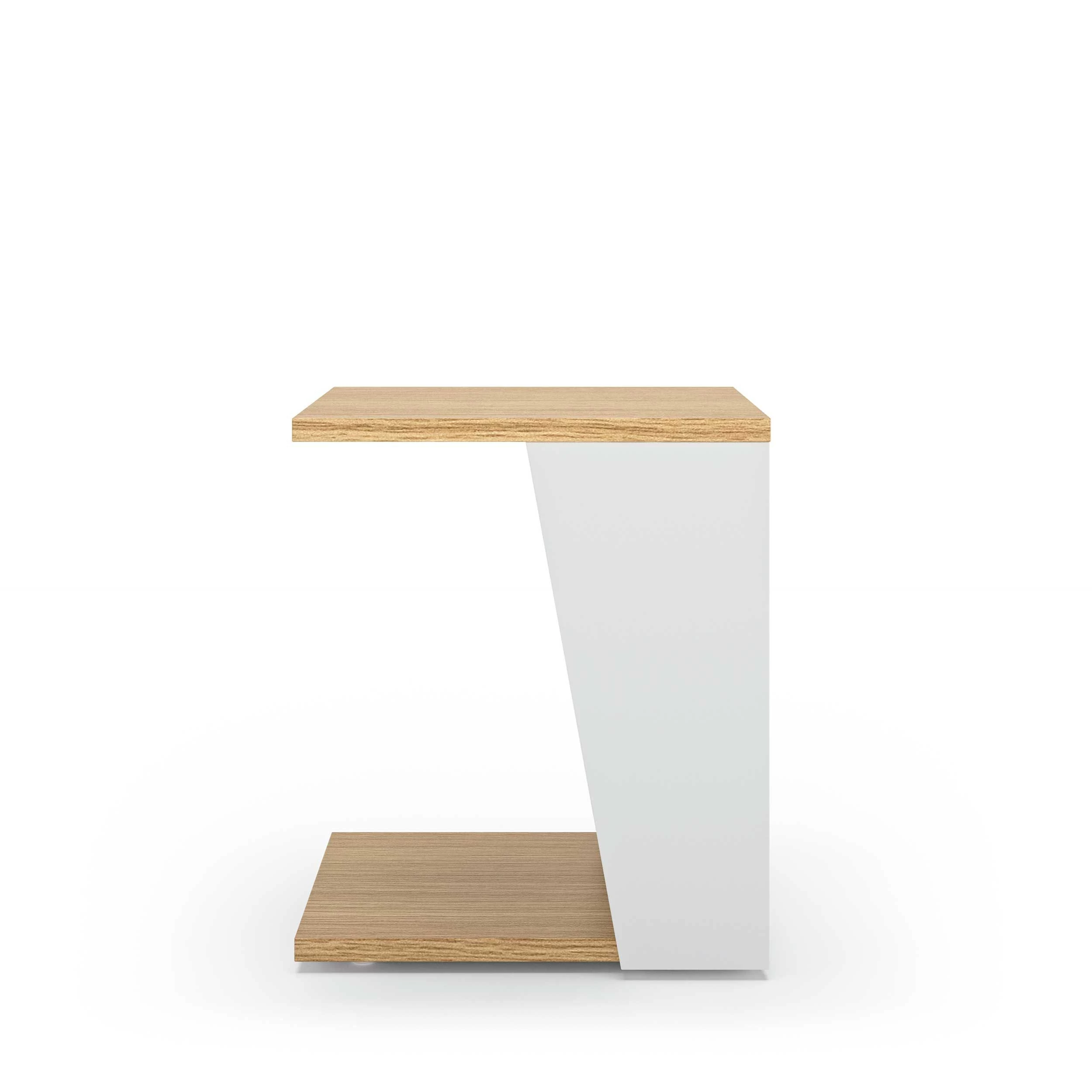 Table D'appoint Albi 40x40cm - Chêne/blanc 5 Table D'appoint Albi 40x40cm - Chêne/blanc – Image 5