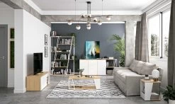 Table D'appoint Albi 40x40cm - Chêne/blanc 7 Table D'appoint Albi 40x40cm - Chêne/blanc -Meubles Tables Et Chaises Shop 9003.629914 Albi Side Table Light Oak and Pure White 4 76e6