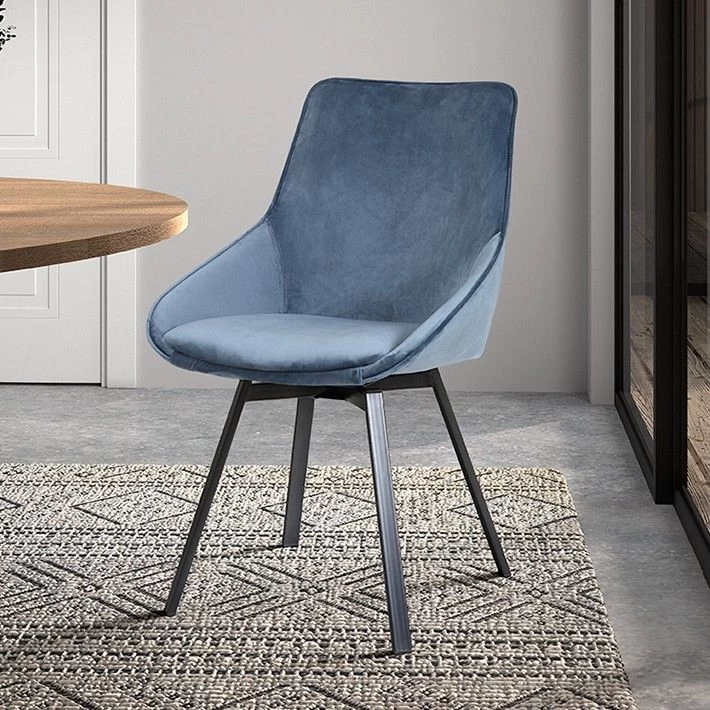 Chaise De Salle à Manger Mathias- Bleu Brillant 1 Chaise De Salle à Manger Mathias- Bleu Brillant