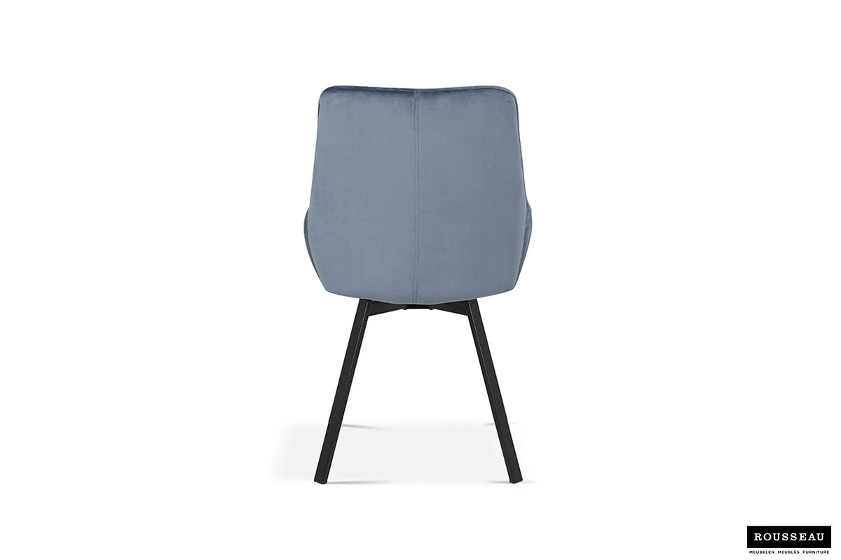 Chaise De Salle à Manger Mathias- Bleu Brillant 3 Chaise De Salle à Manger Mathias- Bleu Brillant – Image 3