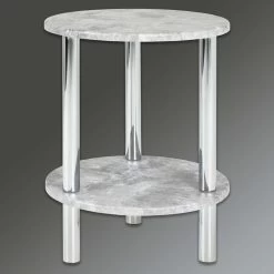 Table D'appoint Wilko - Décor De Béton/chrome