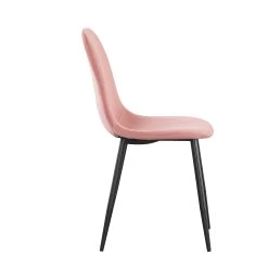Chaise Valeska Velours - Rose -Meubles Tables Et Chaises Shop 9090 5 C eb47