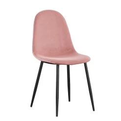 Chaise Valeska Velours - Rose