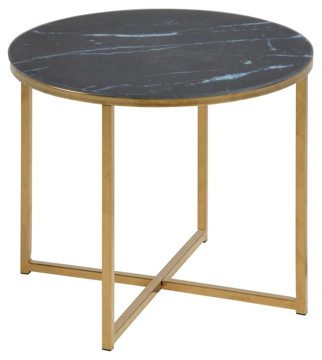Table D'appoint Alisma Ø50 Cm - Or/marbre Marquina 10 Table D'appoint Alisma Ø50 Cm - Or/marbre Marquina – Image 10