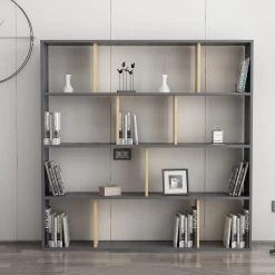 Bibliothèque Colman" | 100% Mélamine | Chêne Anthracite 6 Bibliothèque Colman" | 100% Mélamine | Chêne Anthracite -Meubles Tables Et Chaises Shop 935CMN1110 20 202 2bdd