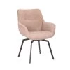 Chaise Pivotante Modesta Velours Côtelé - Beige