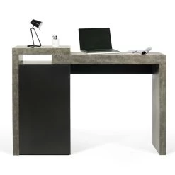 Bureau Delta 119cm - Béton 13 Bureau Delta 119cm - Béton -Meubles Tables Et Chaises Shop 9500.052835 Detroit Console Desk Concrete Pure Black 4 e8cf