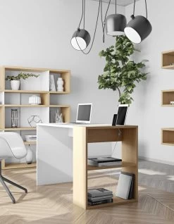 Bureau Harbour - Blanc/chêne -Meubles Tables Et Chaises Shop 9500.052996 Harbour Pure White Oak 7 c8fa