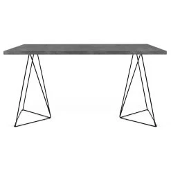 Bureau Flo - Béton/pieds Noirs -Meubles Tables Et Chaises Shop 9500.054051 Flow 140 Concrete Black Steel 1 1c39