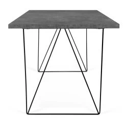 Bureau Flo - Béton/pieds Noirs -Meubles Tables Et Chaises Shop 9500.054051 Flow 140 Concrete Black Steel 8 b19d
