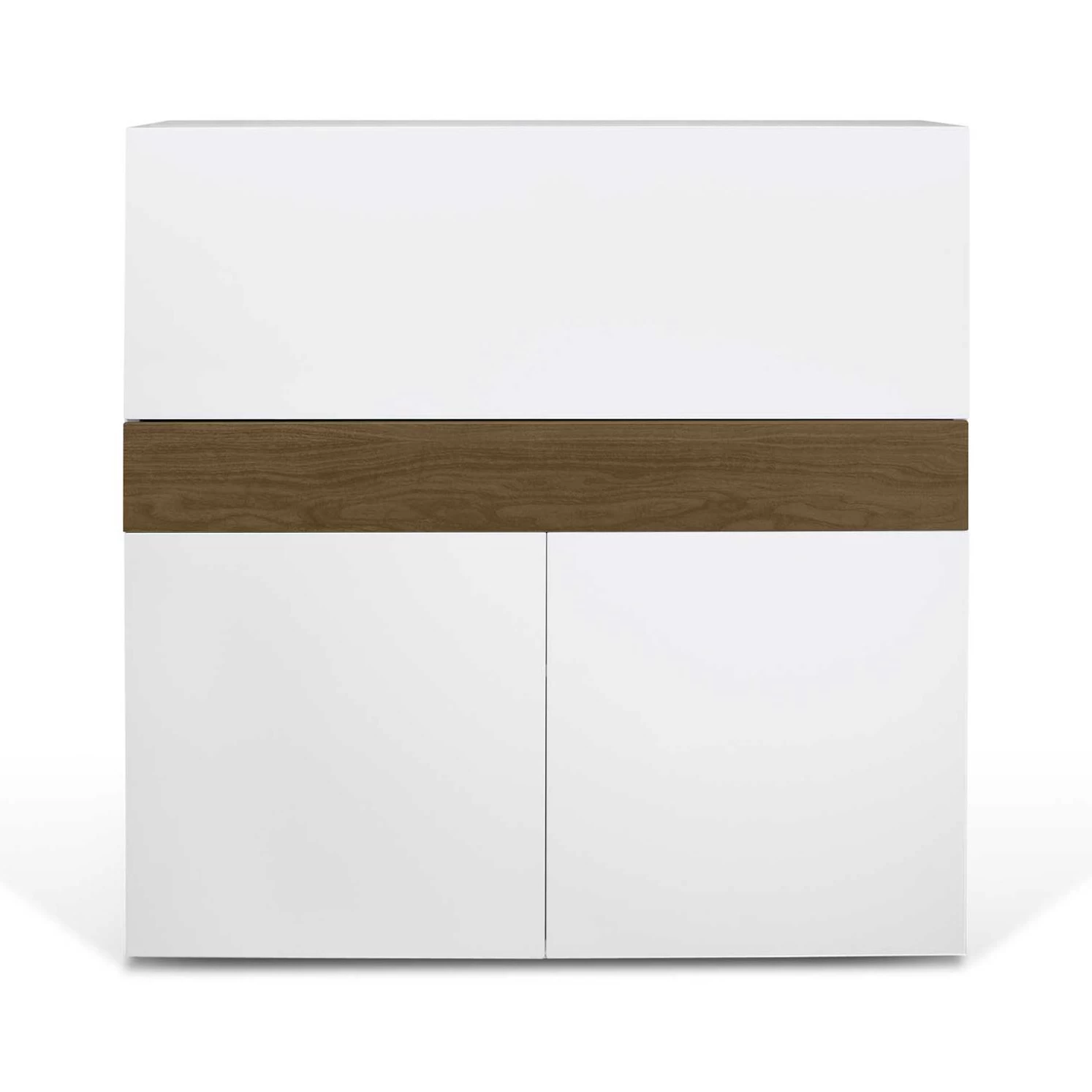 Bureau/meuble De Rangement Fox 110cm - Blanc/noyer 7 Bureau/meuble De Rangement Fox 110cm - Blanc/noyer – Image 7