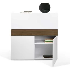 Bureau/meuble De Rangement Fox 110cm - Blanc/noyer 19 Bureau/meuble De Rangement Fox 110cm - Blanc/noyer -Meubles Tables Et Chaises Shop 9500.054099 Focus Home Office Pure White Walnut 3 c1e0