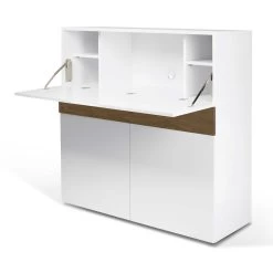 Bureau/meuble De Rangement Fox 110cm - Blanc/noyer 15 Bureau/meuble De Rangement Fox 110cm - Blanc/noyer -Meubles Tables Et Chaises Shop 9500.054099 Focus Home Office Pure White Walnut 4 38a5