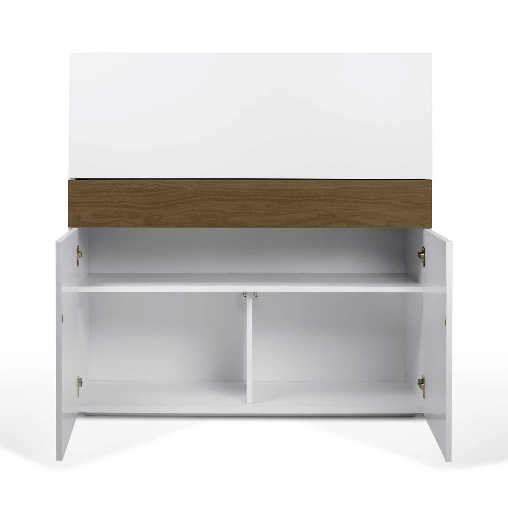 Bureau/meuble De Rangement Fox 110cm - Blanc/noyer 8 Bureau/meuble De Rangement Fox 110cm - Blanc/noyer – Image 8